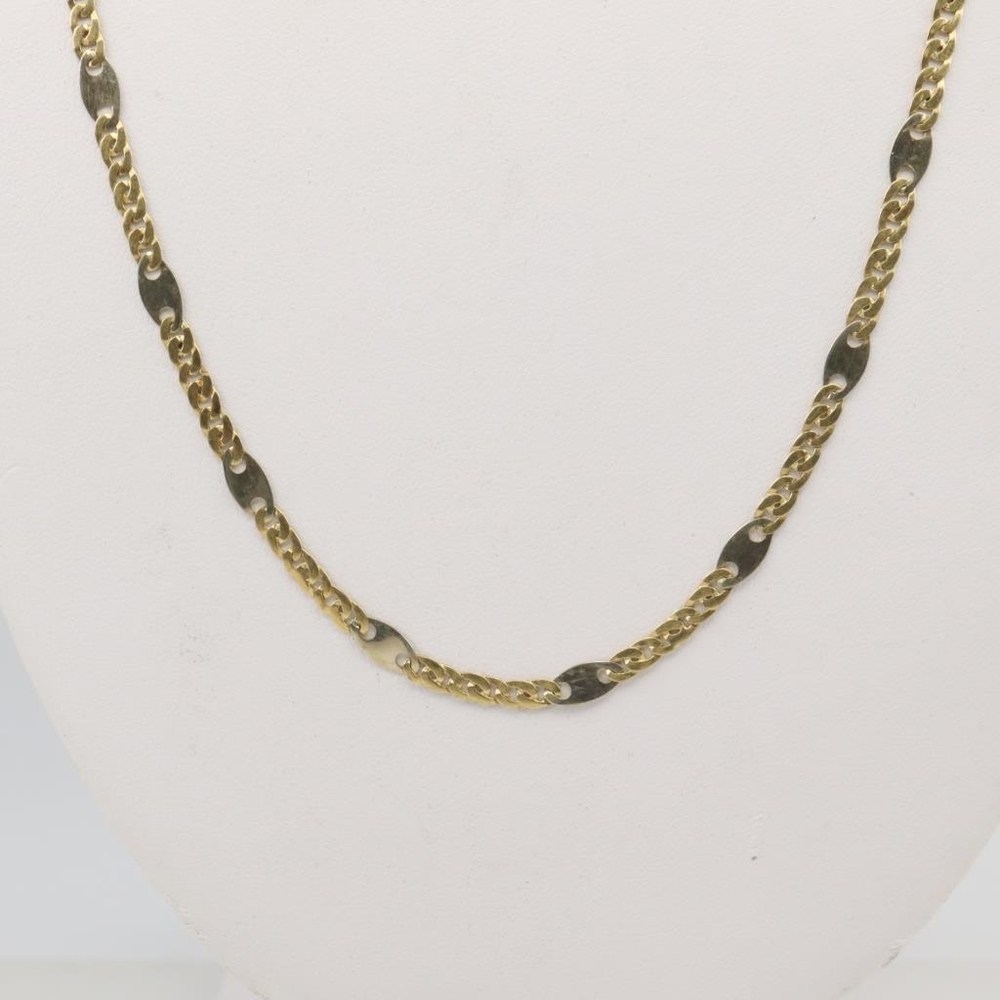18k Yellow Gold Chain Necklace 24in